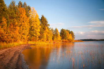 Fototapeta premium Abenstimmung in Finnland