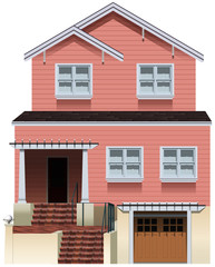 A big pink house