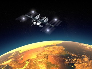 Iss, Stazione Spaziale Internazionale, orbita terra, spazio © Naeblys