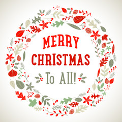 Christmas Wreath Background © Giraphics