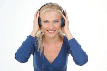 closeup of smiling woman