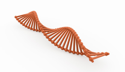 DNA concept orange isolated
