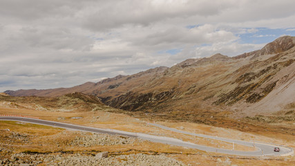Davos, Passstrasse, Flüela, Bergstrasse, Alpen, Herbst, Schweiz
