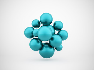 Blue abstract sphere business concept