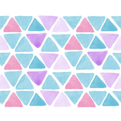 watercolor seamless pattern with triangle - 73825143