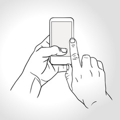 Phone touch gestures. Touch the screen