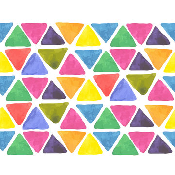 watercolor seamless pattern with triangle © vavavka