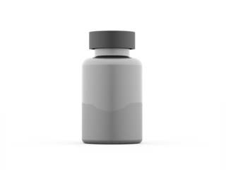 Chemical pills bottle rendered isolated