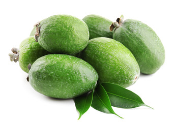 Feijoa isolated on white