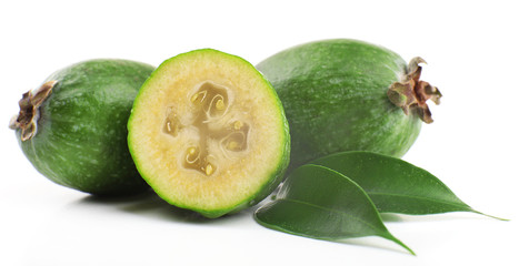 Feijoa isolated on white