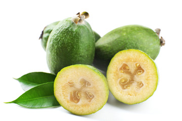 Feijoa isolated on white