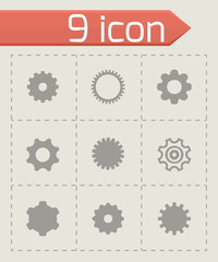 Vector gear icon set