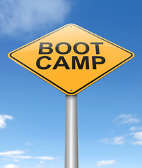 Boot camp concept.