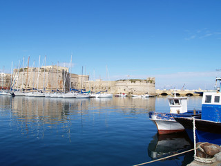 Boats in the port of Gallipoli