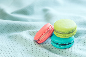 colorful macaron sweet tasty dessert
