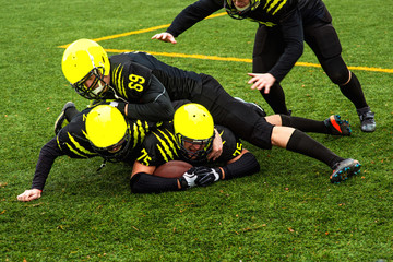 Men playing american football