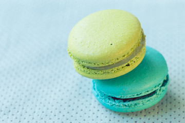 colorful macaron sweet tasty dessert
