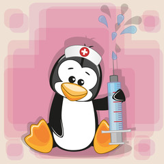 Obraz premium Penguin nurse