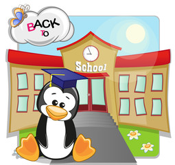 Penguin and school