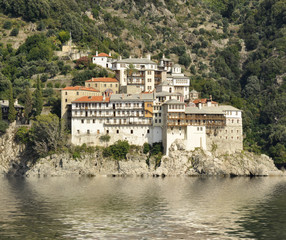 Fototapeta na wymiar Grigoriou Monastery at Mount Athos Greece