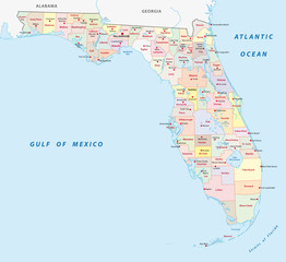 Florida administrative map