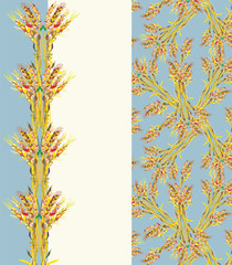 Design of blank for agricultural business - wheat pattern