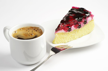 Coffee and piece of cake