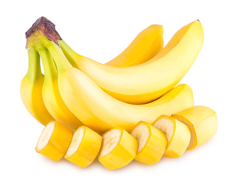 banana bunch with slices