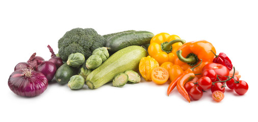 rainbow of fresh vegetables