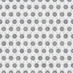 Gray and White Flower Repeat Pattern Background