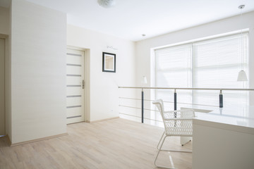 Bright corridor on mezzanine floor