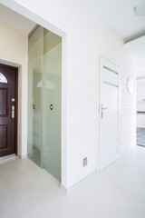 Big wardrobe with glass door