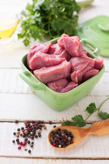 Fresh raw meat