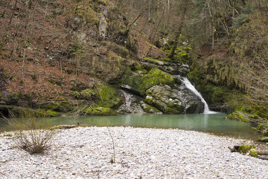 beautiful lake and cascade