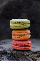 Stack of macaroons biscuits