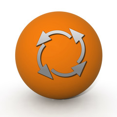 recycle circular icon on white background