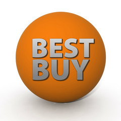 Best buy circular icon on white background