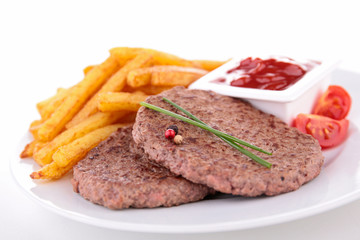 beefsteak and french fries