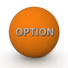 option circular icon on white background