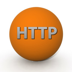 http circular icon on white background