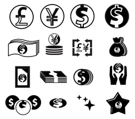 Money icons set