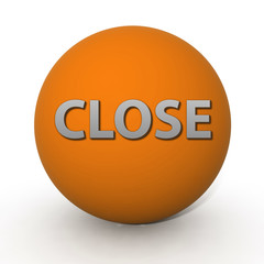 close circular icon on white background