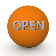open circular icon on white background