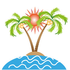 Fototapeta premium Tropical island background