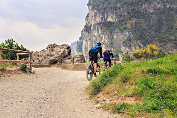 Biking at Garda lake