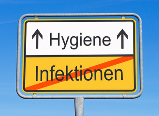 Obraz premium Hygiene statt Infektionen