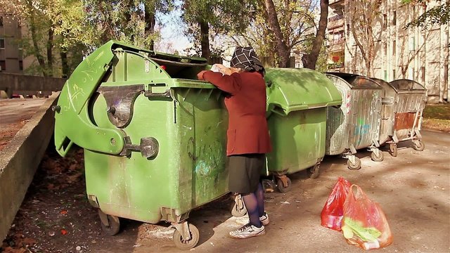 Woman in poverty