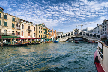 the Rialto bridge in Venice, Italy