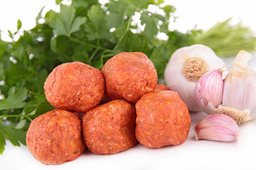 raw meatball