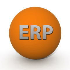 ERP circular icon on white background